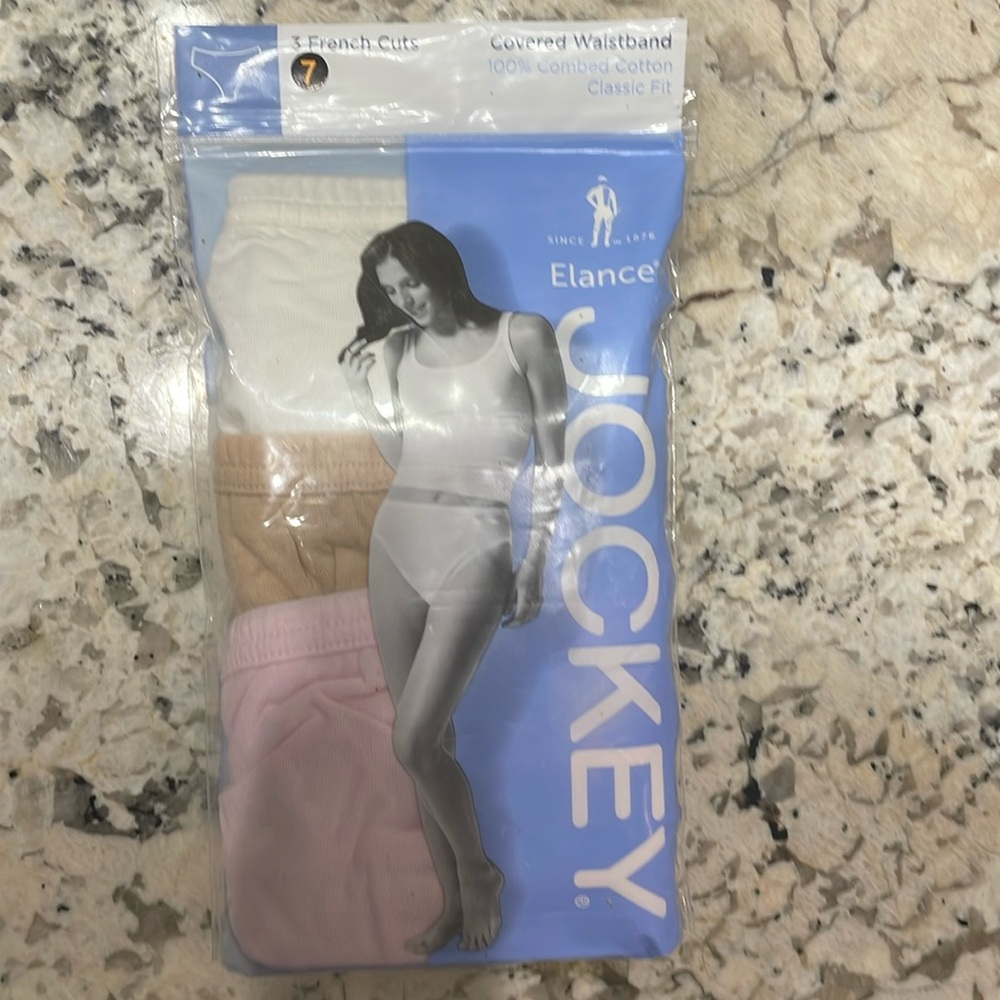 NEW Jockey Elance French Cut Panties 3 Pack - Size 7
